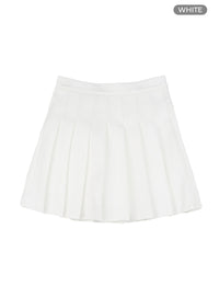 pleated-basic-mini-skirt-ou428 / White