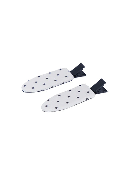 polka-dot-hair-clip-set-cl522 / White