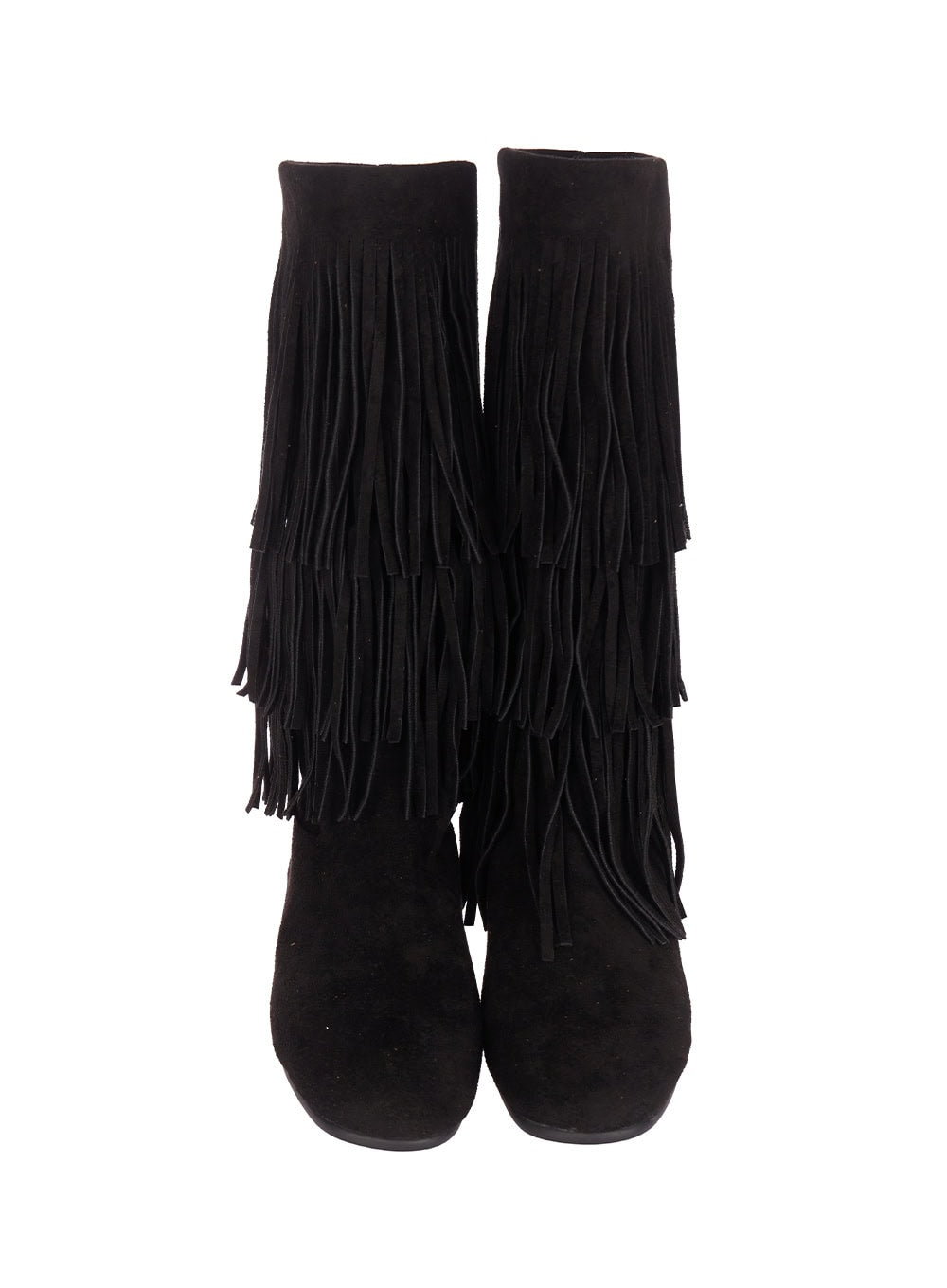 Fringe Faux-Leather Long Boots CF513