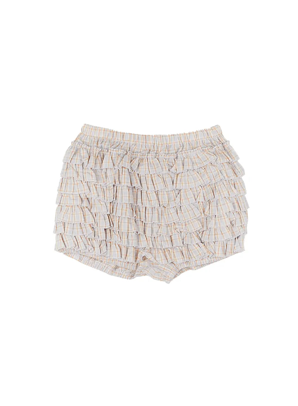 plaid-ruffle-mini-skort-cl504 / Beige