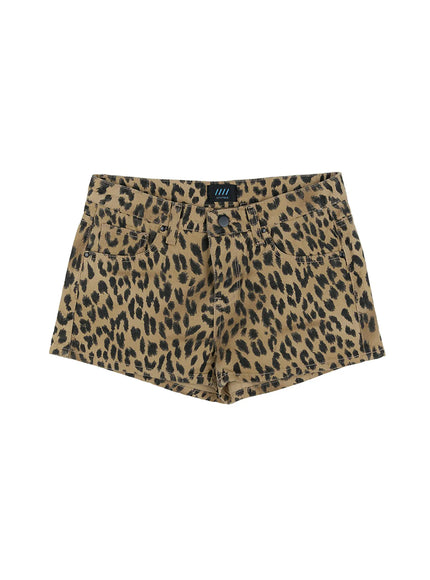 leopard-print-shorts-cg501 / Beige
