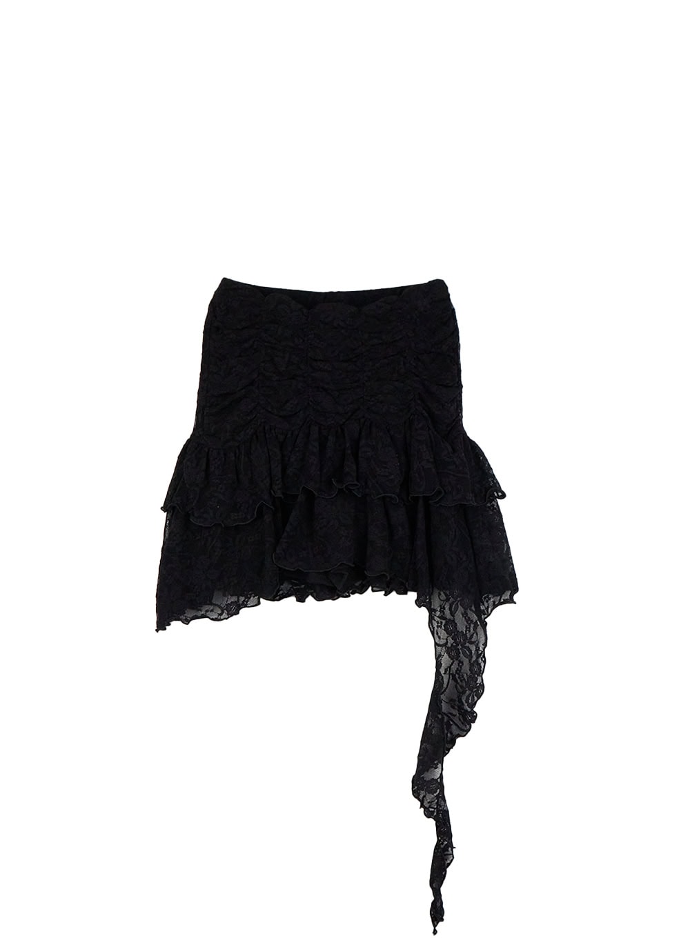 elegant-lace-mini-skirt-cn428 / Black