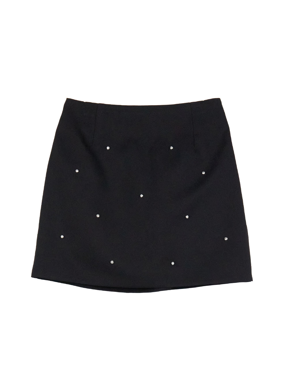 embellished-mini-a-line-skirt-cf503 / Black