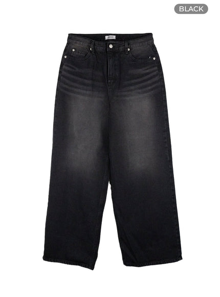 mens-wide-fit-baggy-jeans-cl429 / Black