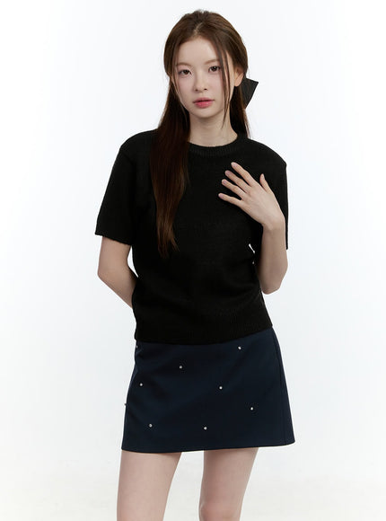 Basic Short Sleeve Sweater CF503