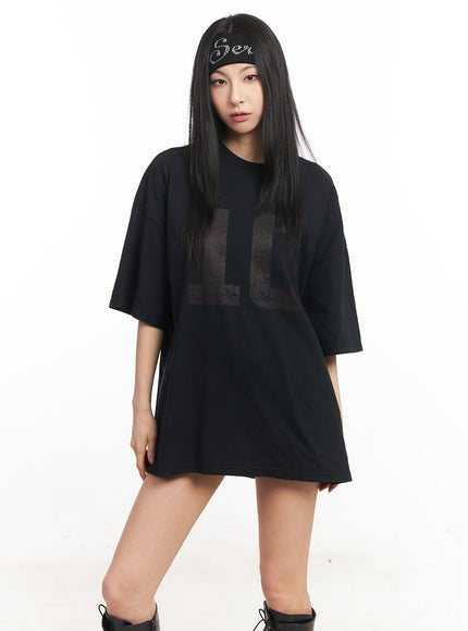 ten-graphic-oversize-t-shirt-ca516 / Black