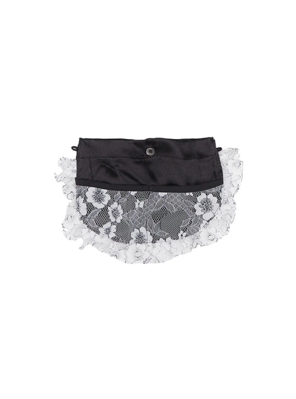 lace-trim-2-way-crossbody-bag-cl501 / Black
