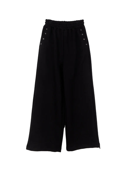 eyelet-pocket-sweatpants-cs502 / Black