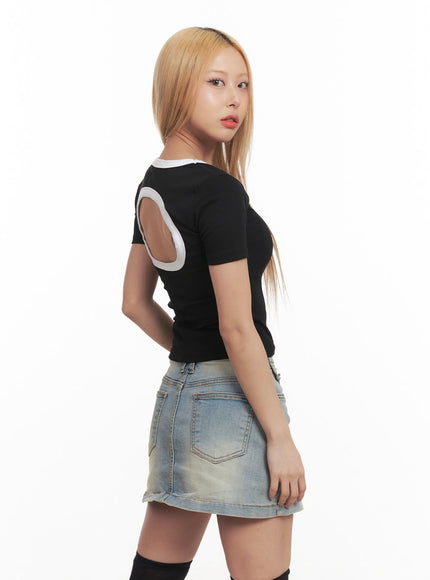 Backless Cut-Out Crop Top CM506