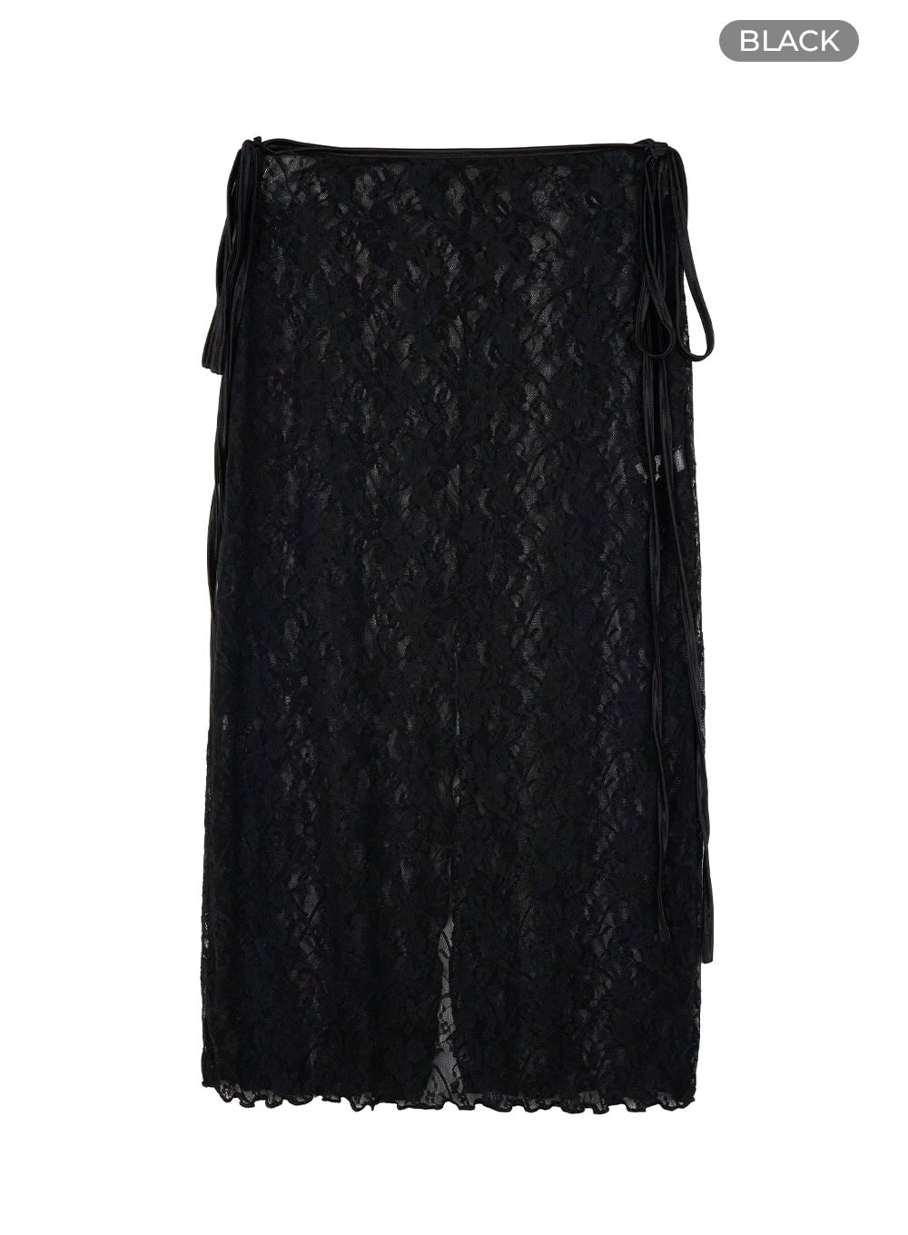 lace-whisper-maxi-wrap-skirt-cg414 / Black