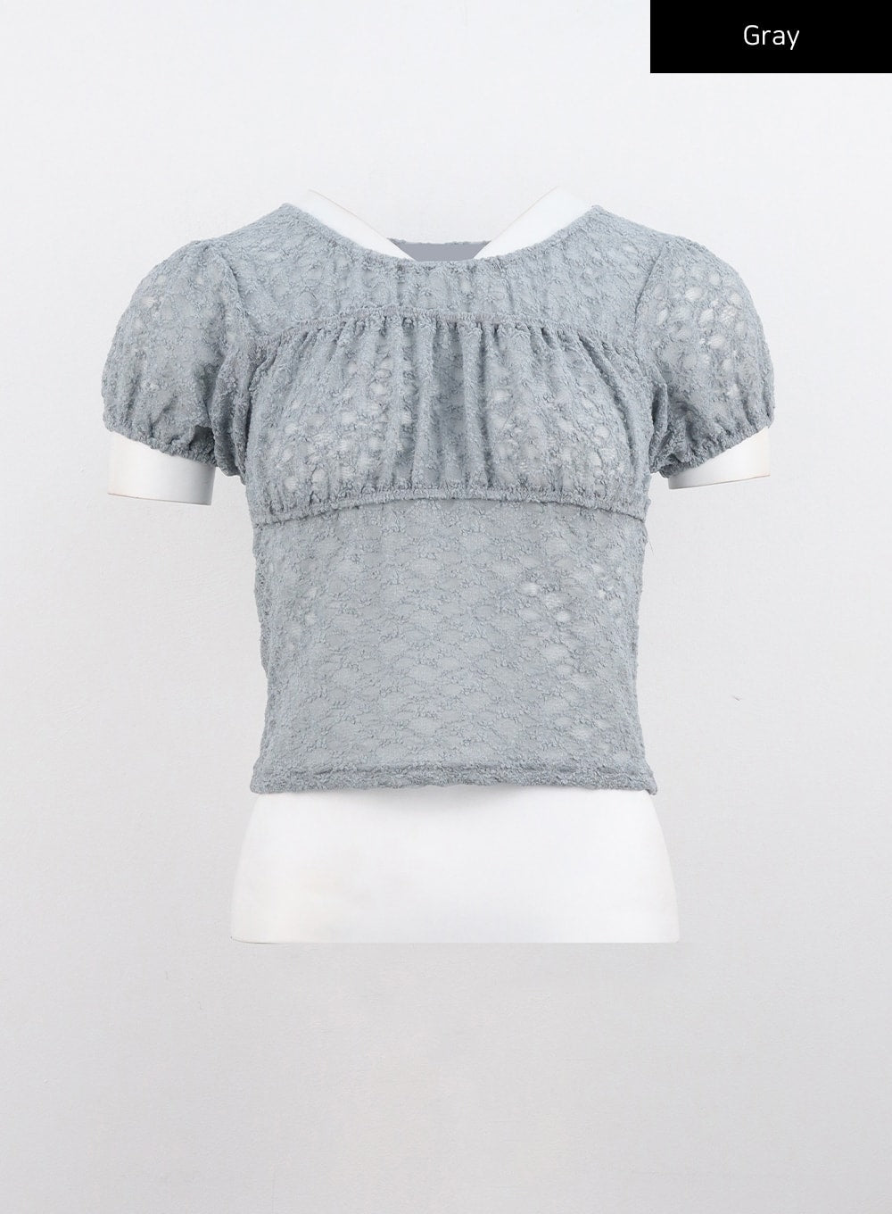 Lace puff sleeve outlet top