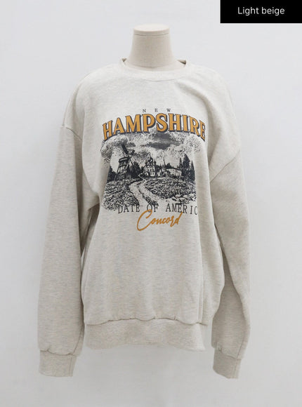 Printing Loose Fit Sweatshirt CG12