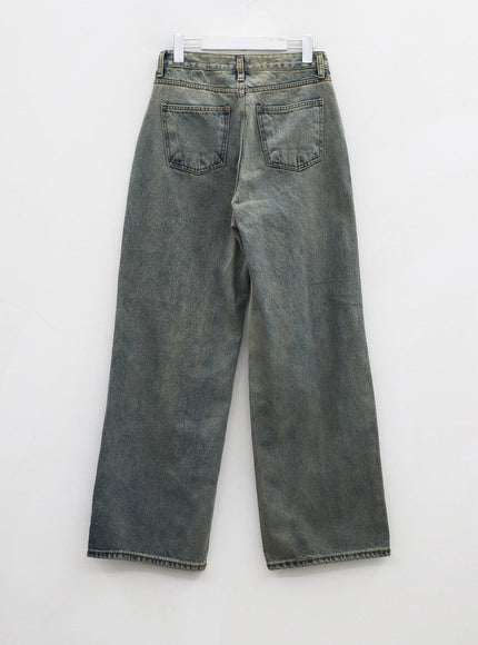 Vintage Washing Wide Leg Jeans CD06