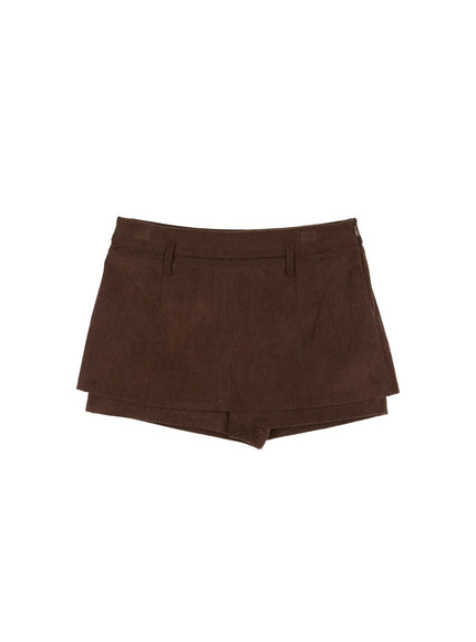 chic-corduroy-mini-skirt-cd508 / Dark brown