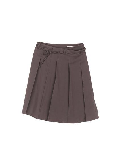 Wrap Pleated Midi Skirt CF518