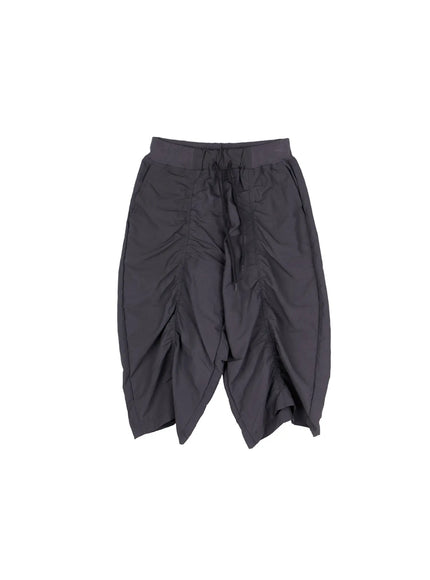 wrinkled-band-bermuda-pants-ca522 / Dark gray