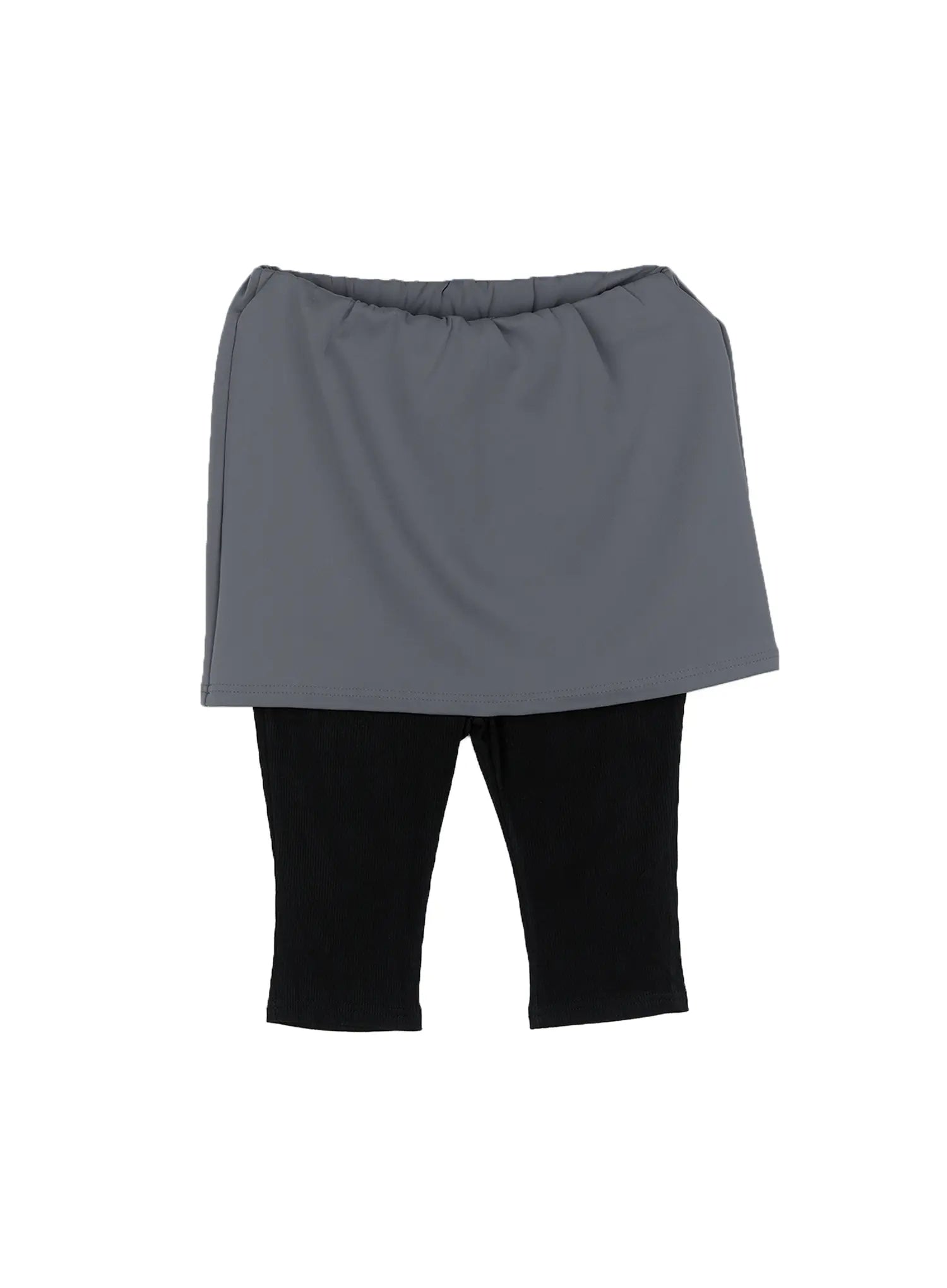 layered-mini-skirt-leggings-cg519 / Dark gray
