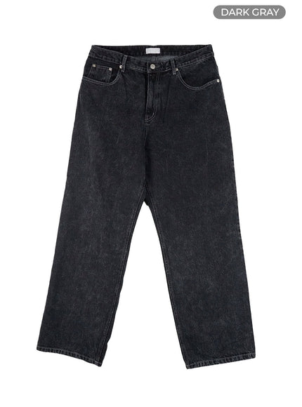 mens-wide-fit-washed-baggy-jeans-cl429 / Dark gray