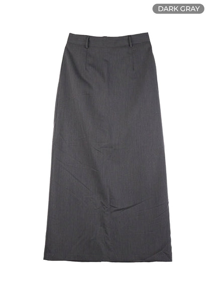 solid-tailored-maxi-dress-cl426 / Dark gray