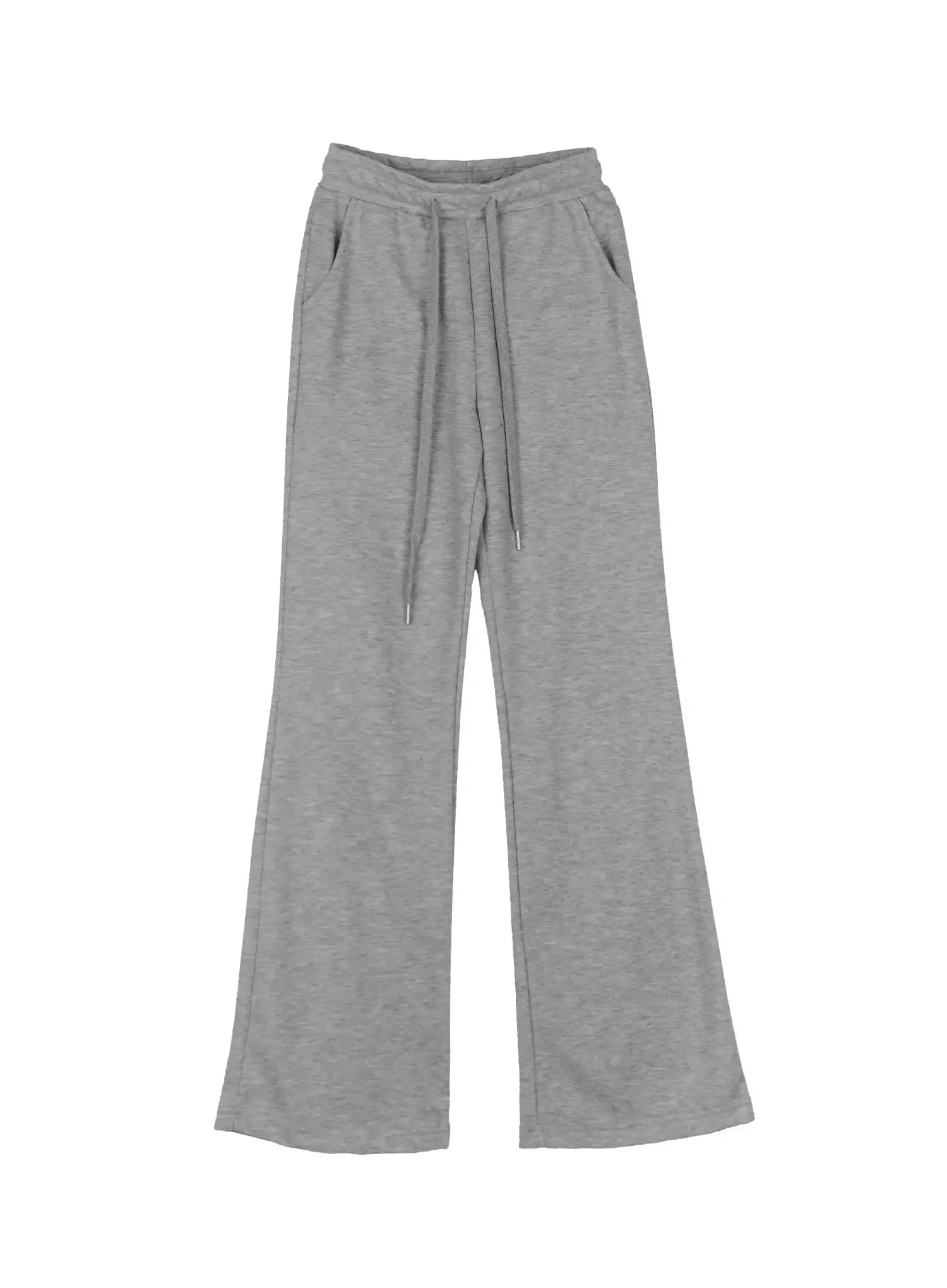 embroidered-flare-track-pants-cl525 / Gray