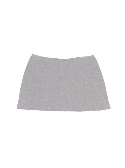 low-rise-a-line-mini-skirt-cj523 / Gray