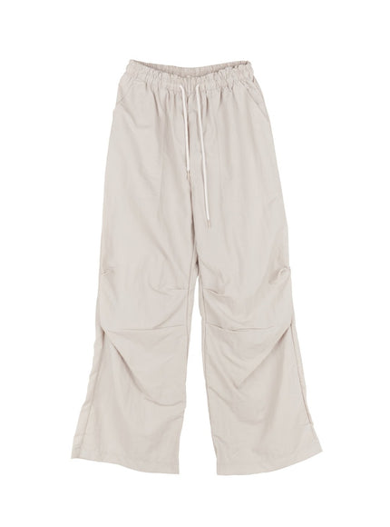 Pintuck Pocket Wide-Fit Sweatpants CA504