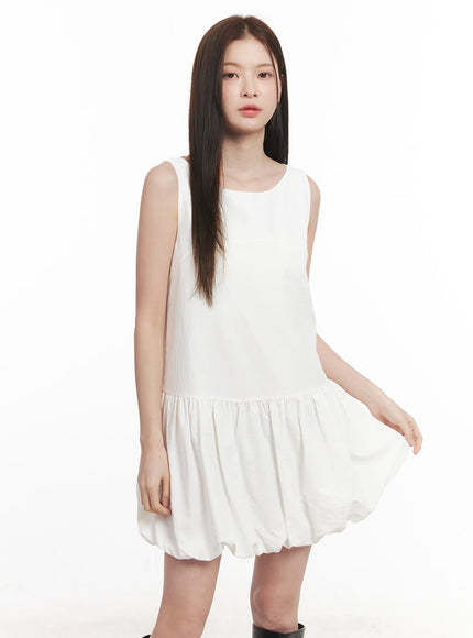 Sleeveless Balloon-Fit Mini Dress CM512