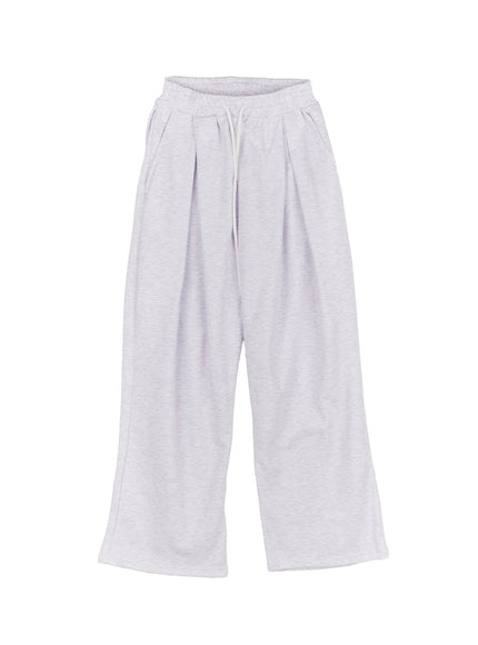 Adjustable Pintuck Wide-Fit Sweatpants CM526