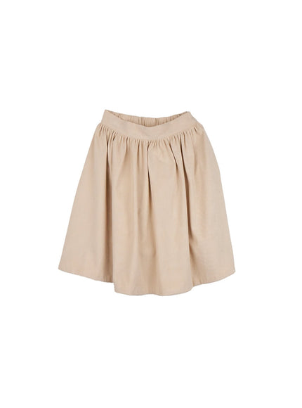 coruduroy-flared-midi-skirt-cn426 / Light beige