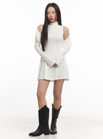 Sleeveless Turtleneck Dress & Bolero Set CF520