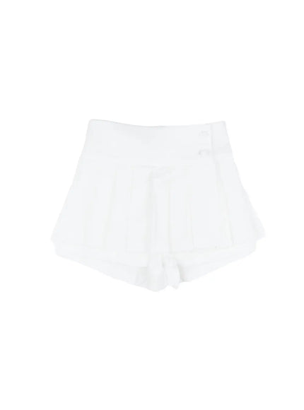 pleated-mini-skirt-cl507 / White