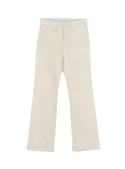 High-Waist Bootcut Cotton Pants F502