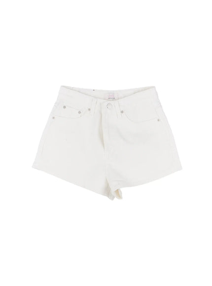essential-high-waist-cotton-shorts-cl501 / White