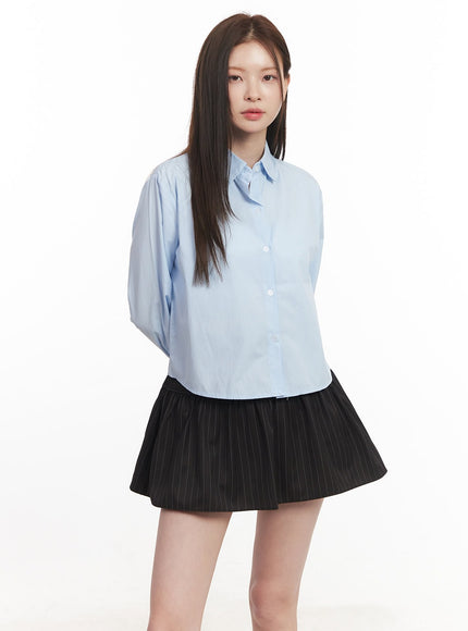 essential-crop-collared-shirt-ca501 / Light blue