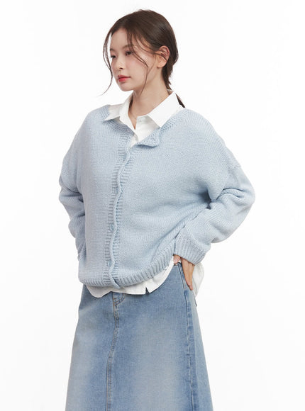 Cozy Knit Buttoned Cardigan CM511