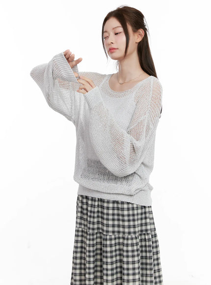 Summer Loose-Fit Long Sleeve Knit CL523