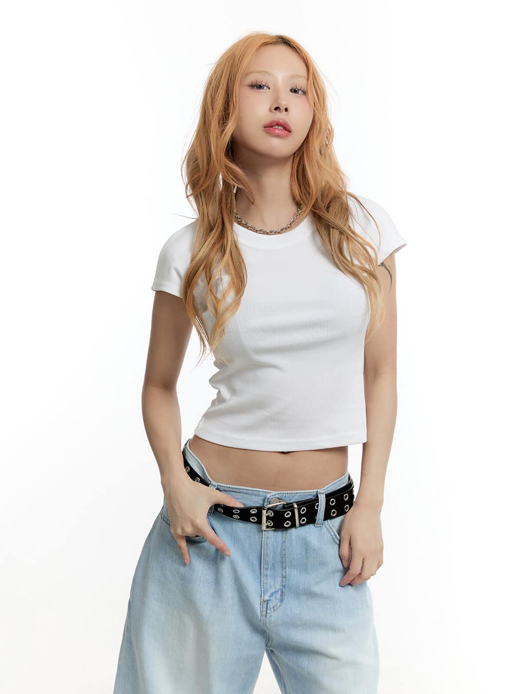 essential-cotton-crop-top-cy501 / White
