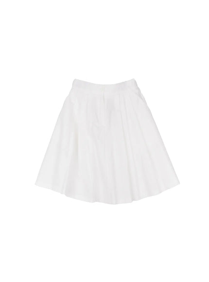 Pintuck A-Line Pleated Knee Length Skirt CG520