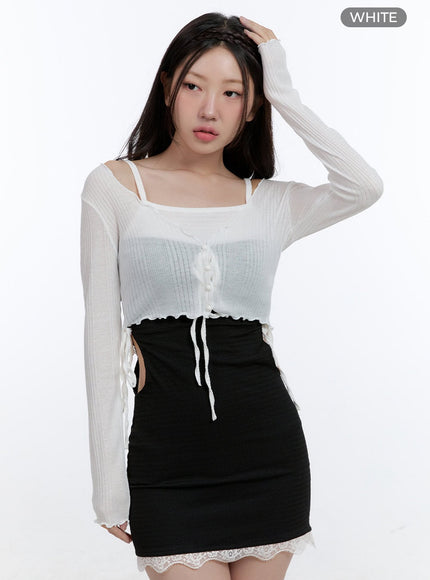 cotton-crop-cardigan-cg414 / White