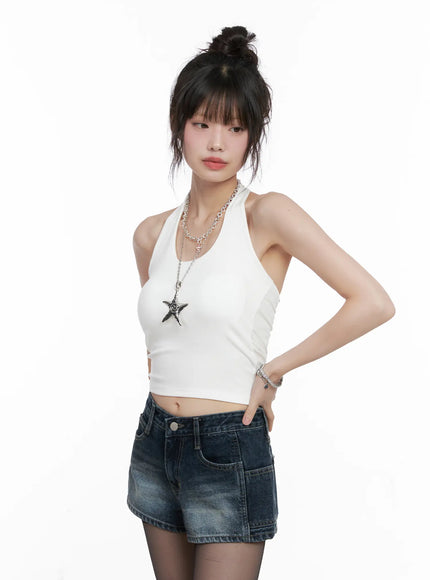 basic-halter-top-cg518 / White