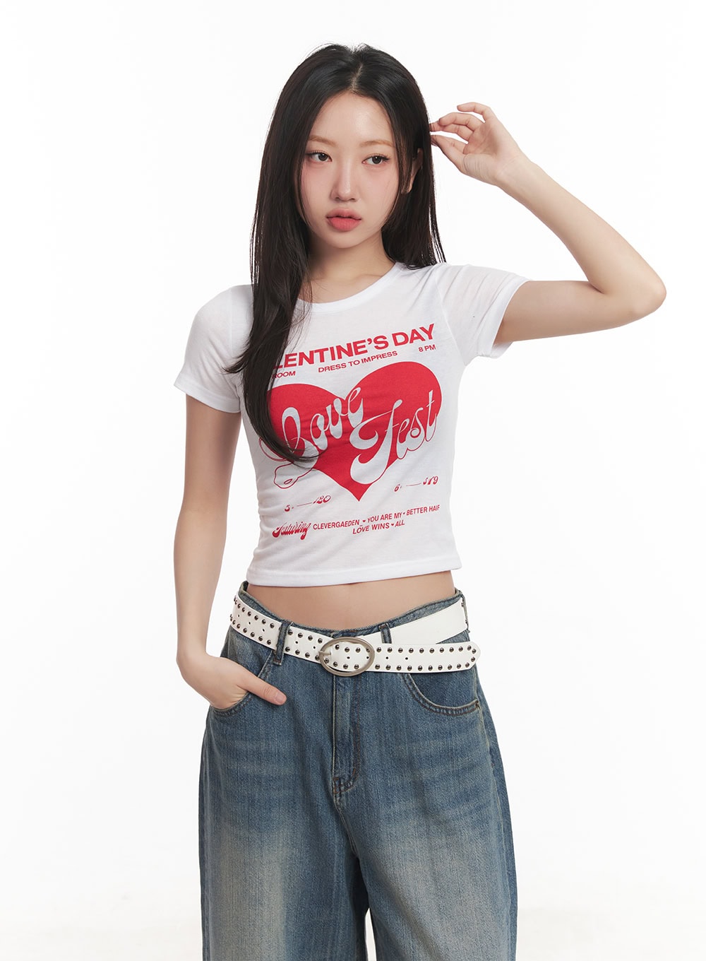 slim-fit-graphic-top-ca525 / White