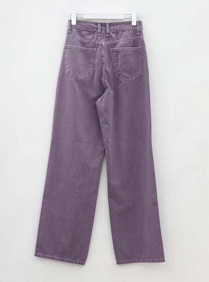 Long Cotton Colored Wide Pants OU15