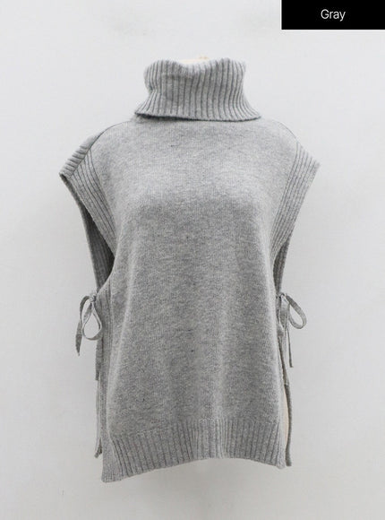 Turtleneck Cashmere Wool Vest OD01