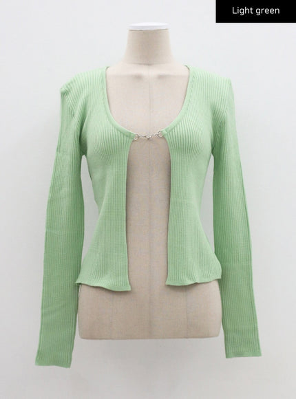 Ribbed Knit Cardigan CM303