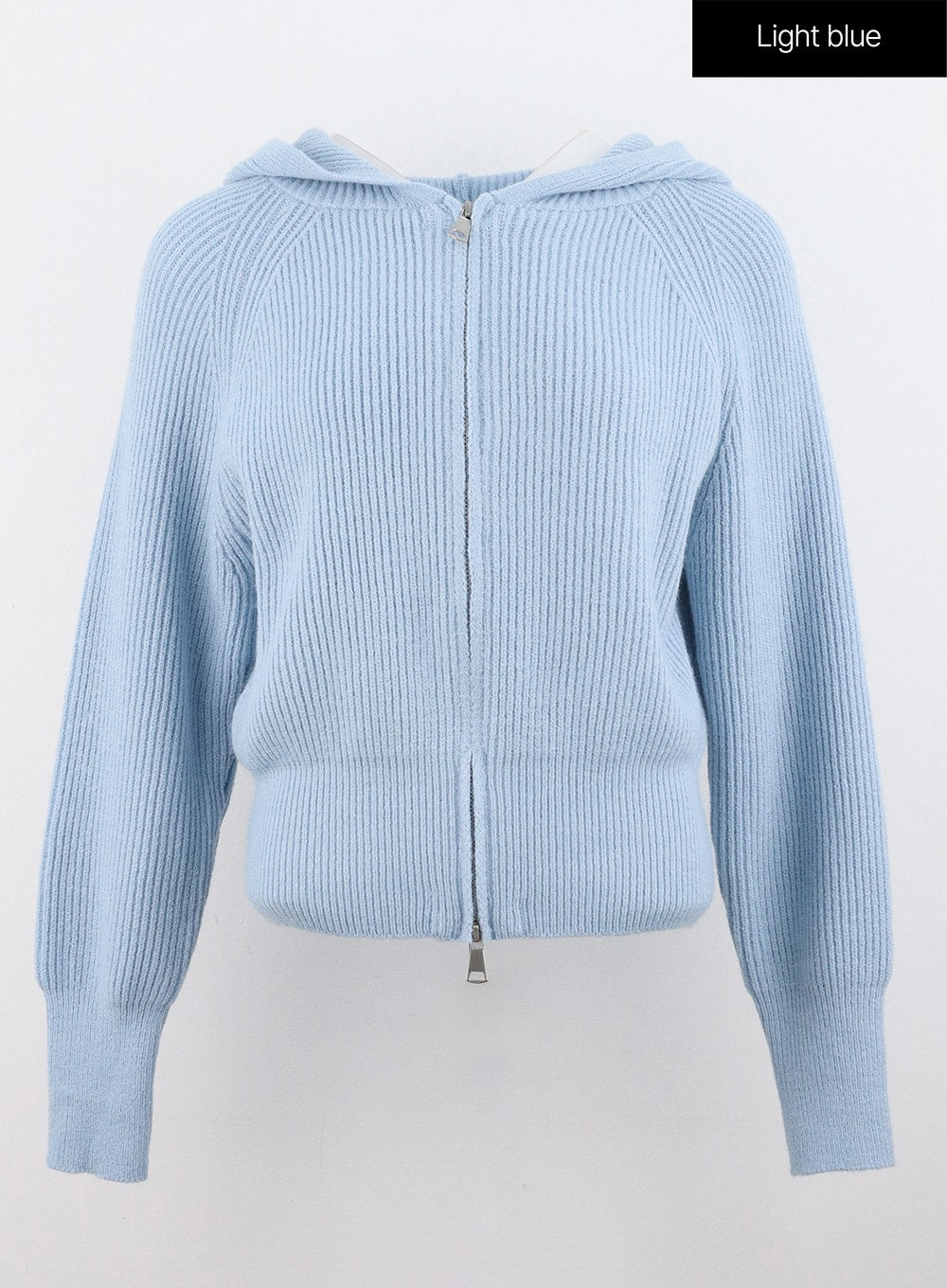 Hoodie Zip Up Knit Sweater OS305 Dark blue S M