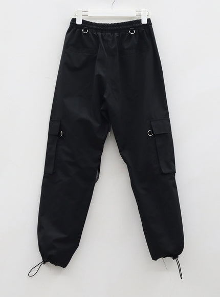 Twin Strap Cargo Parachute Baggy Pants BD23