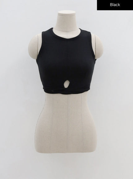 Waist Strap Cropped Tank Top CU8