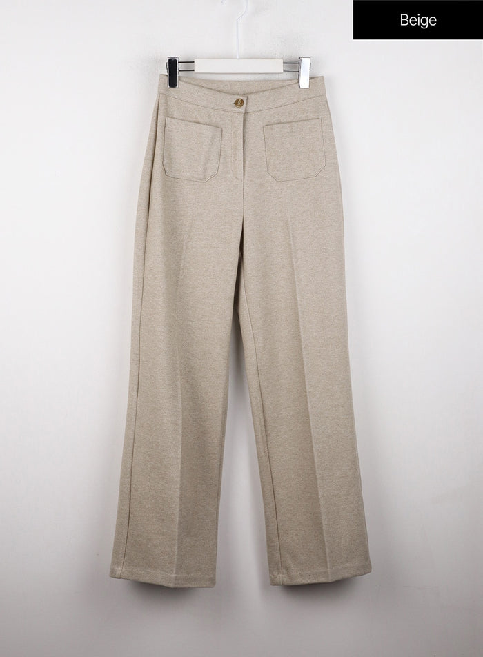 pocket-tailored-pants-od327 / Beige