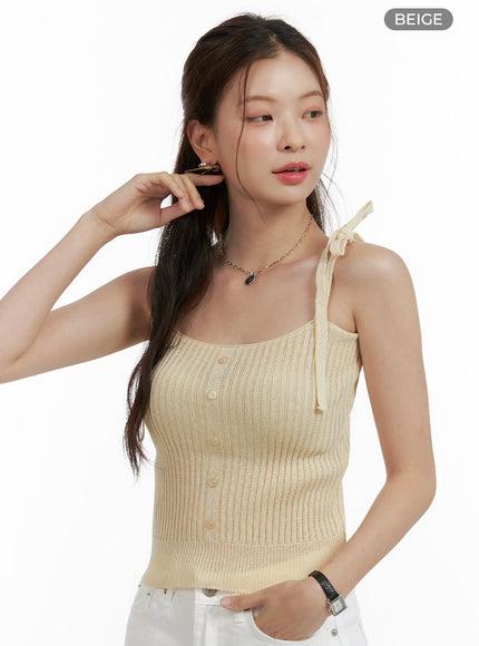 strap-sleeveless-top-ou413 / Beige