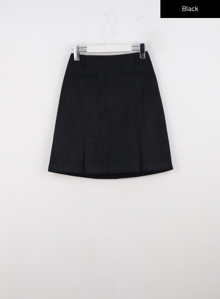 pocket-mini-skirt-cn313 / Black